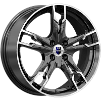 Литые диски Солар (КС875) 7.000xR17 4x100 DIA67.1 ET38 алмаз черный SK для Nissan Almera Литые диски Солар (КС875) 7.000xR17 4x100 DIA67.1 ET38 алмаз черный SK для Nissan Almera