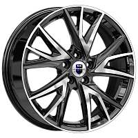 Литые диски Кайлас (КС1054) 6.500xR18 5x112 DIA66.6 ET43 алмаз черный для KGM Tivoli